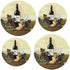 Reston Lloyd Electric Stove Burner Covers, Set of 4, Wine and Vines All-Over Pattern